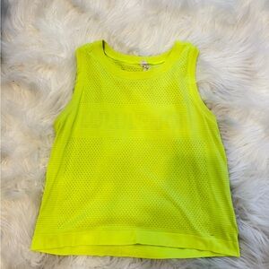 lululemon athletica Neon Yellow Tank Top